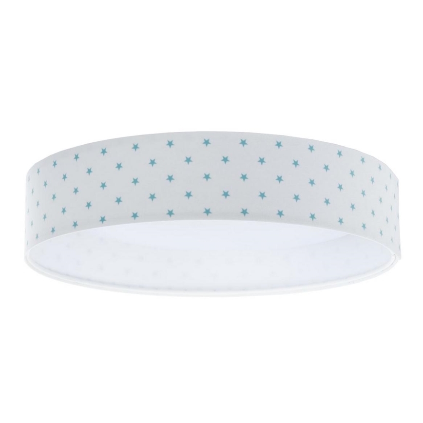 Светодиодный детский потолочный светильник GALAXY KIDS LED/24W/230V звездочки белый/бирюзовый