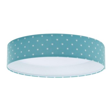 Светодиодный детский потолочный светильник GALAXY KIDS LED/24W/230V звездочки бирюзовый/белый
