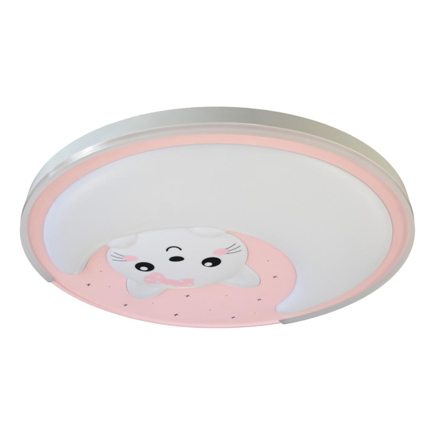 Светодиодный детский потолочный светильник MOONCAT LED/34W/230V розовый