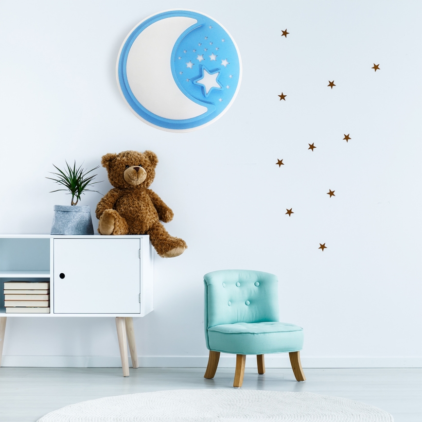 Светодиодный детский потолочный светильник с регулированием яркости NOTTE LED/40W/230V + дистанционное управление