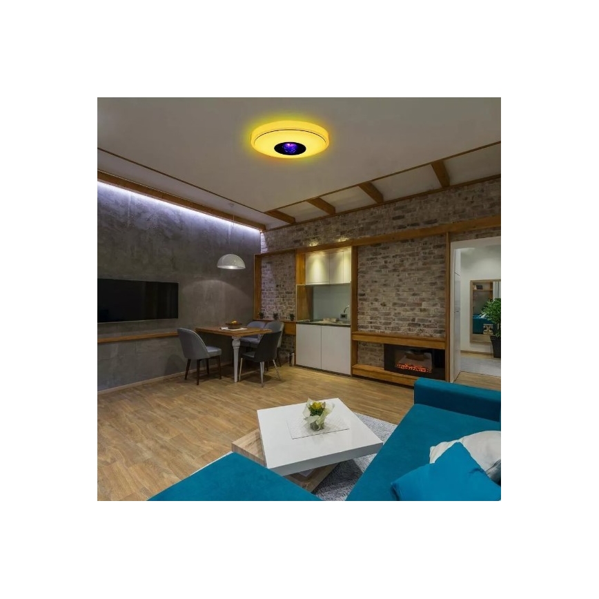 Светодиодный диммируемый потолочный RGB-светильник MAGIC DISCO LED/18W/230V + пульт ДУ