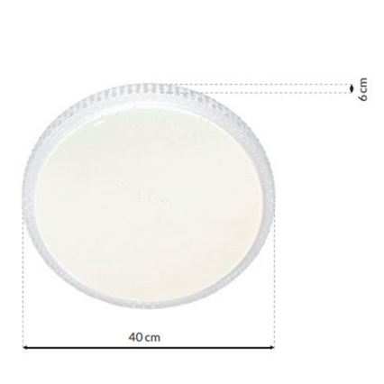 Светодиодный регулируемый потолочный светильник CRUZ LED/40W/230V 2000 лм + пульт дистанционного управления