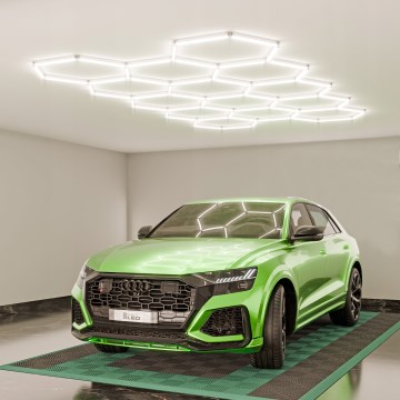Светодиодный диммируемый потолочный светильник HEXAGON LED/456W/85-265V 5000K 234x420 cm CRI 90 IP54 белый