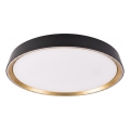 Светодиодный диммируемый потолочный светильник ILVI LED/45W/230V 2700-6500K диаметр 50 см черный/бежевый + пульт дистанционного управления