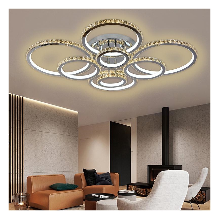Светодиодная регулируемая накладная люстра LED/315W/230V 3000-6500K с пультом дистанционного управления