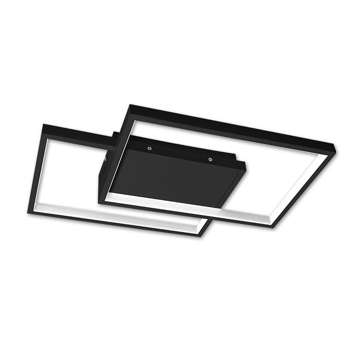 Светодиодный диммируемый потолочный светильник LED/45W/230V 3000-6500K чёрный + пульт дистанционного управления