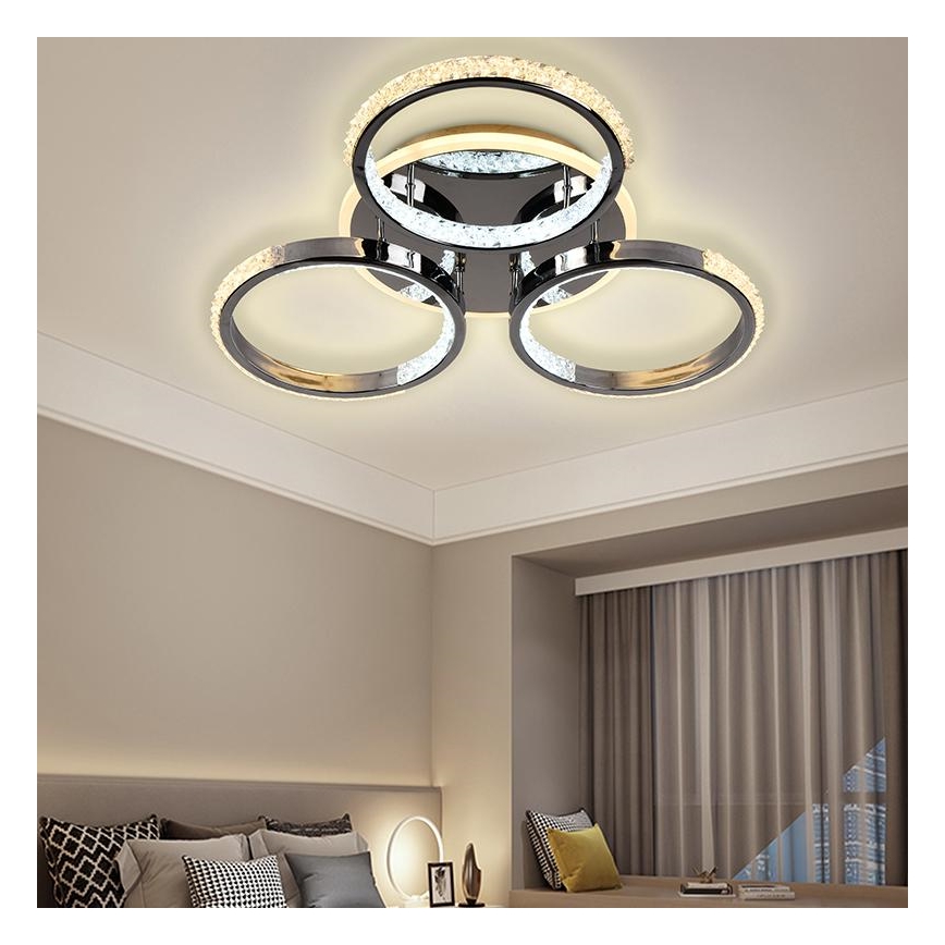 Светодиодная регулируемая накладная люстра LED/60Вт/230В 3000-6500К + пульт дистанционного управления