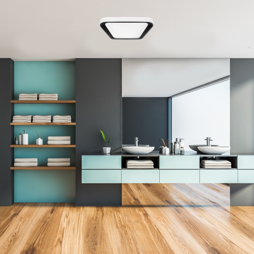 Светодиодный регулируемый потолочный светильник QUADRO LED/66W/230V 3000-6000K белый/черный + пульт дистанционного управления