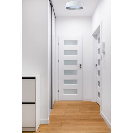 Светодиодный регулируемый потолочный светильник SMART GALAXY LED/24W/230V диам. 44 см белый/серебристый 3000-6500K + пульт дистанционного управления