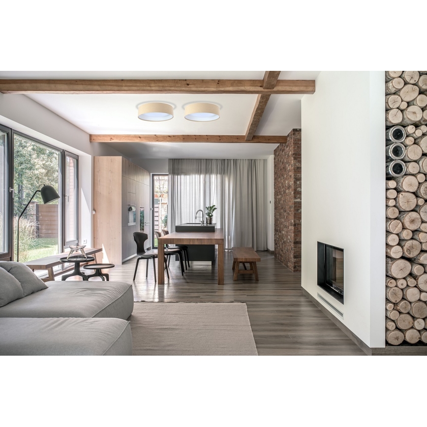 Светодиодный диммируемый потолочный светильник SMART GALAXY LED/24W/230V ⌀ 44 см бежевый/белый 3000-6500K + пульт ДУ