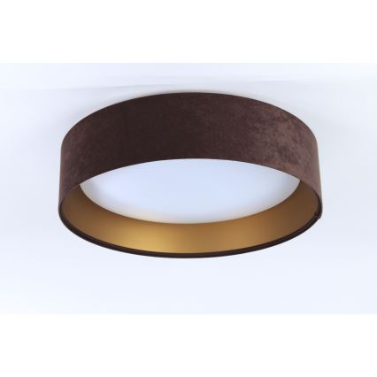Светодиодный регулируемый потолочный светильник SMART GALAXY LED/24W/230V диаметр 44 см коричневый/золотой 3000-6500K + пульт дистанционного управления