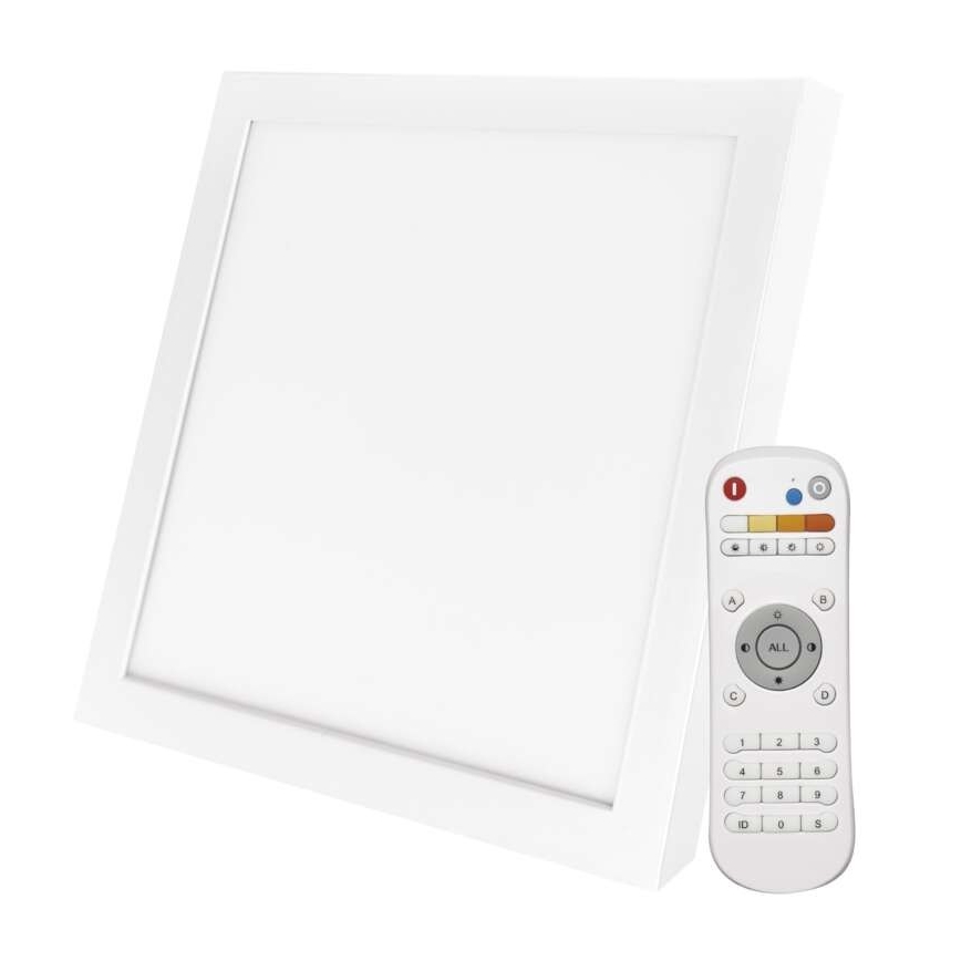 Светодиодный диммируемый потолочный светильник LED/20W/230V квадратный 2700K-6000K + пульт ДУ