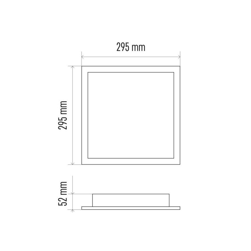 Светодиодный диммируемый потолочный светильник LED/20W/230V квадратный 2700K-6000K + пульт ДУ