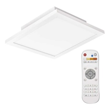 Светодиодный диммируемый потолочный светильник LED/20W/230V квадратный 2700K-6000K + пульт ДУ