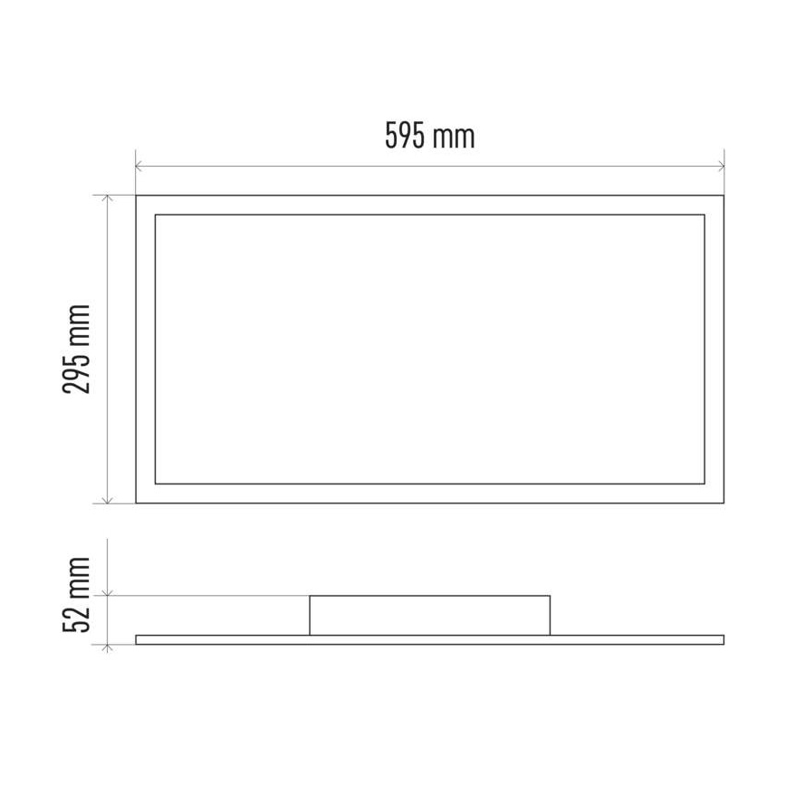 Светодиодный регулируемый потолочный светильник LED/25W/230V 2700K-6000K прямоугольный + пульт дистанционного управления