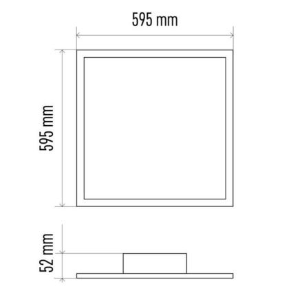 Светодиодный диммируемый потолочный светильник LED/40W/230V квадратный 2700K-6000K + пульт ДУ