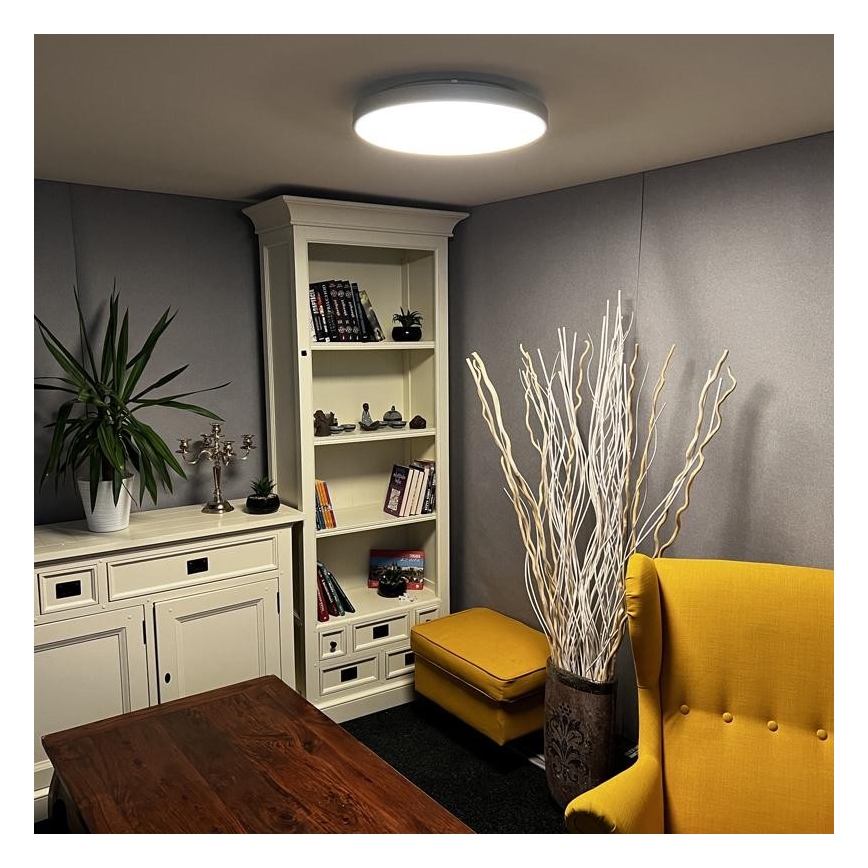 Светодиодный диммируемый потолочный светильник LED/48W/230V 2700-6500K Wi-Fi Tuya + пульт ДУ