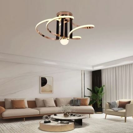 Светодиодная регулируемая накладная люстра LED/80W/230V 3000-6500K с пультом дистанционного управления