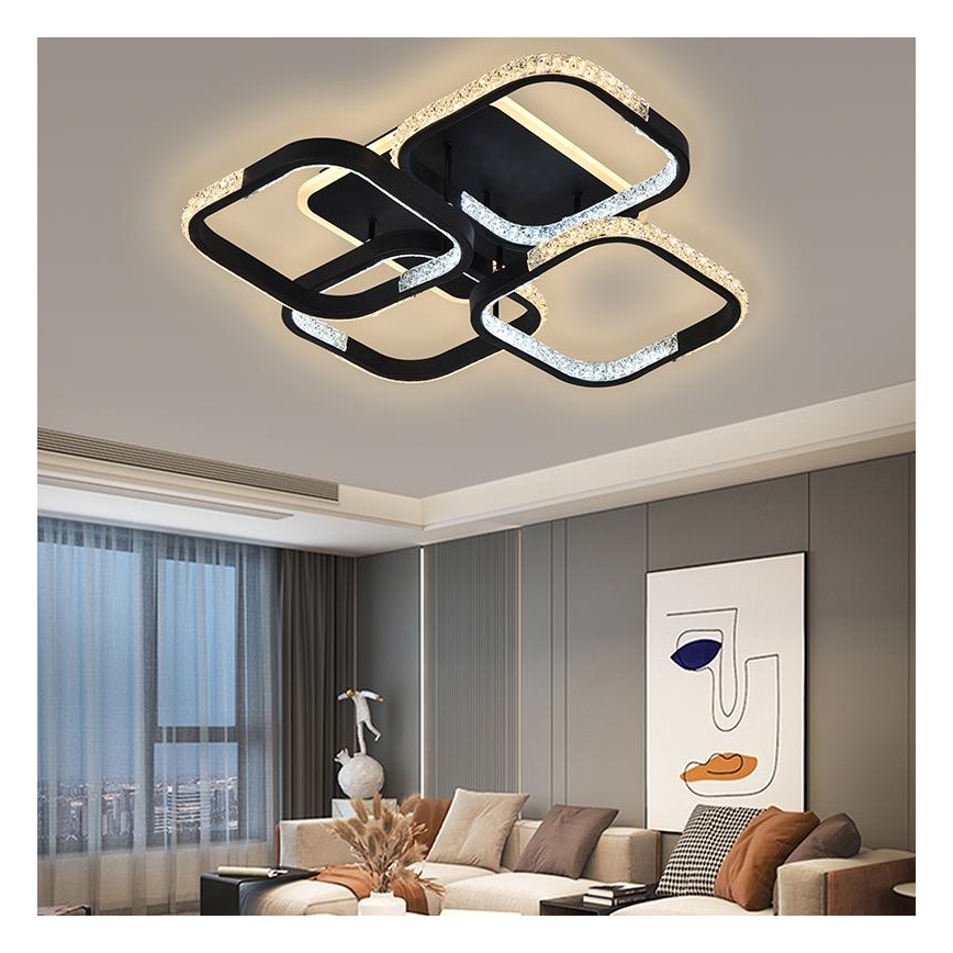 Светодиодная регулируемая накладная люстра LED/85W/230V 3000-6500K + пульт дистанционного управления