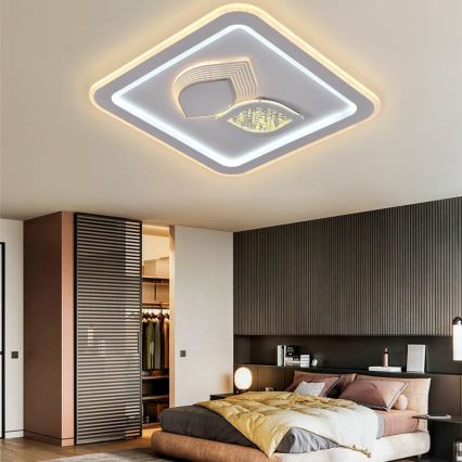 Светодиодный регулируемый потолочный светильник LED/95 Вт/230 В 3000-6500K с дистанционным управлением