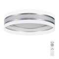 Светодиодный диммируемый потолочный светильник SMART CORAL LED/24W/230V белый/серебряный+ пульт ДУ