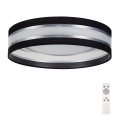 Светодиодный диммируемый потолочный светильник SMART CORAL LED/24W/230V черный/серебряный+ пульт ДУ