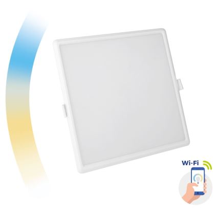 Светодиодный диммируемый встраиваемый светильник ALGINE LED/22W/230V Wi-Fi Tuya квадратный