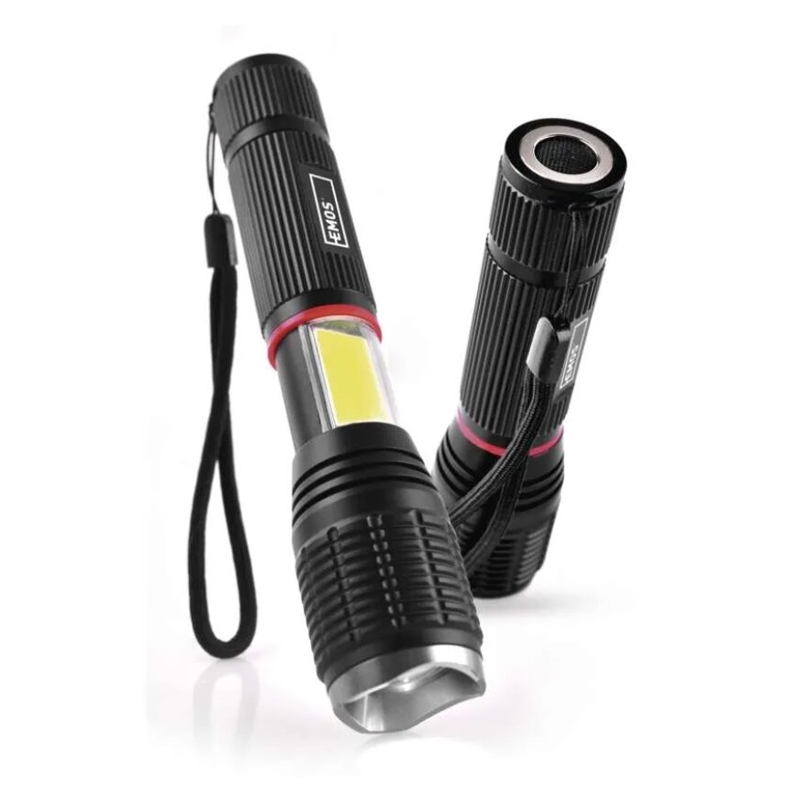 Светодиодный фонарь 2в1 COB LED/3xAAA