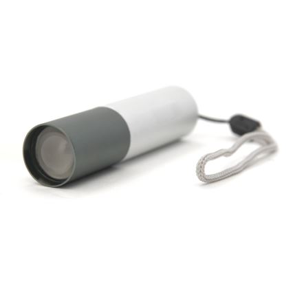 Светодиодный фонарь LED/400mAh белый/серый