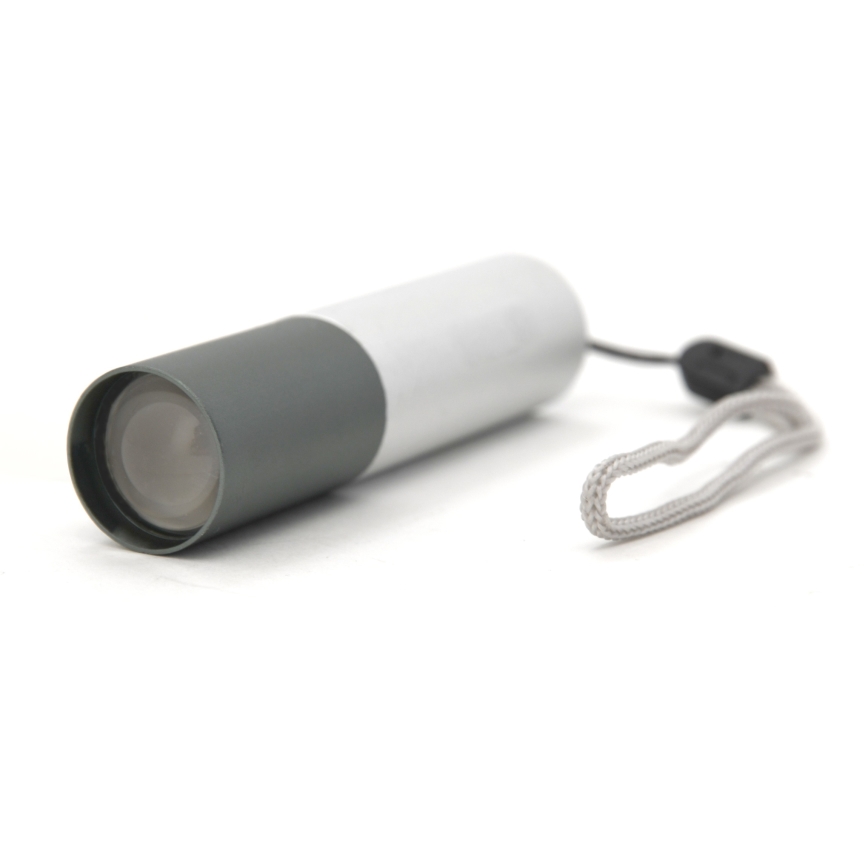 Светодиодный фонарь LED/400mAh белый/серый