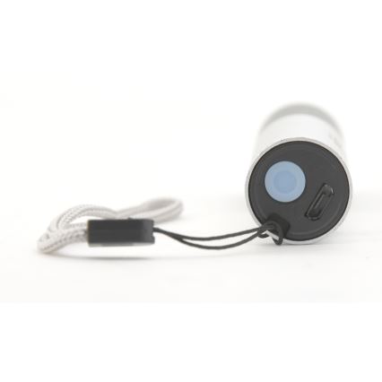 Светодиодный фонарь LED/400mAh белый/серый