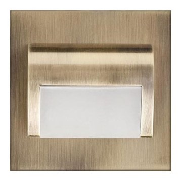 Светодиодный лестничный светильник DECORUS LED/1,2W/12V 3000K латунь