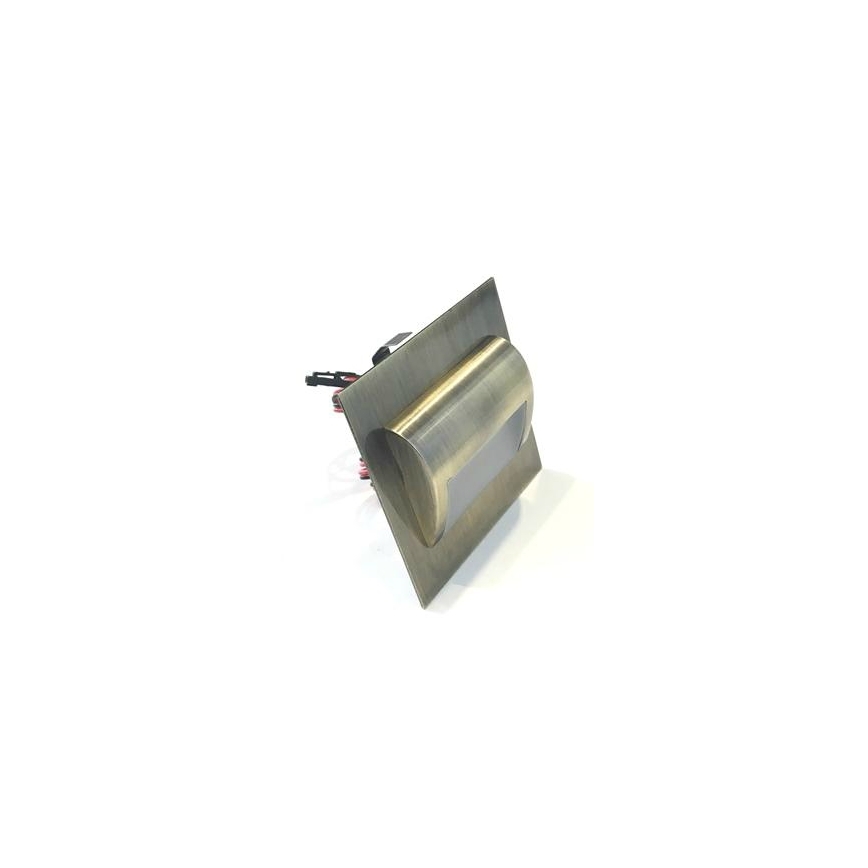 Светодиодный лестничный светильник DECORUS LED/1,2W/12V 3000K латунь