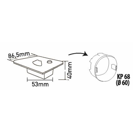LED-светильник для лестницы с датчиком движения и сумерек LED/1,5 Вт/230 В 3000/4000/6500 К серебристый