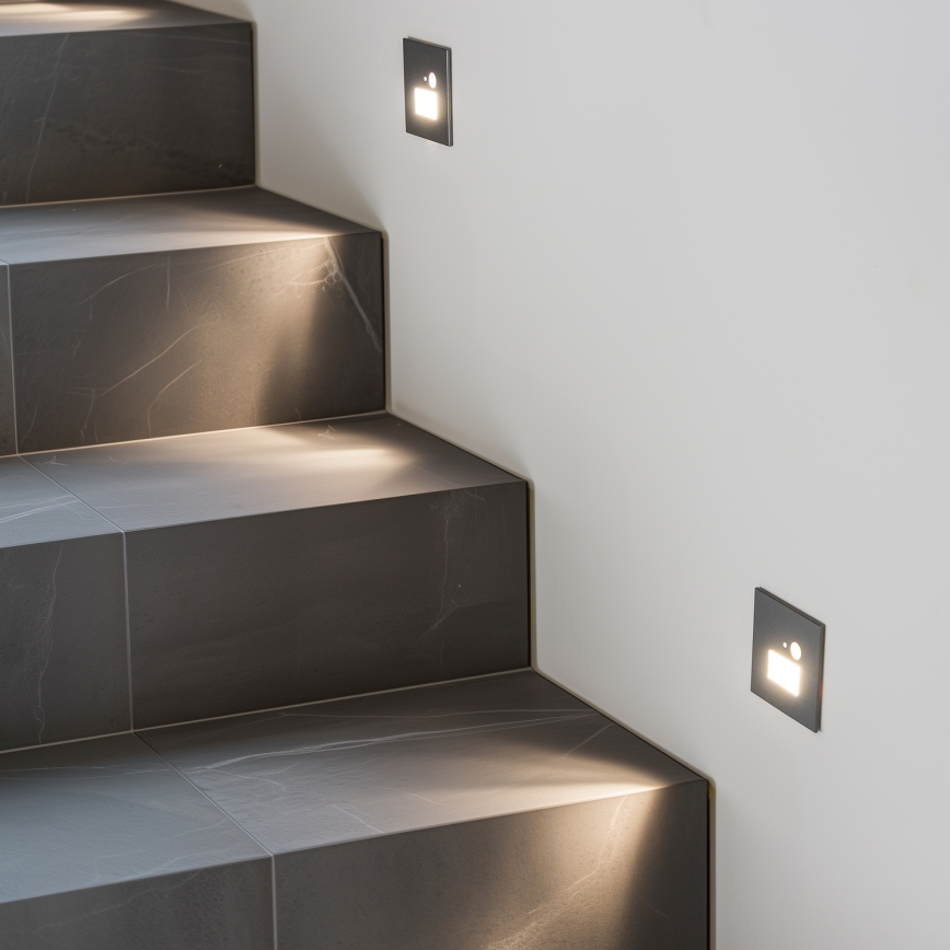LED-светильник для лестницы с датчиками движения и сумерек LED/1,5W/230V 3000/4000/6500K антрацит