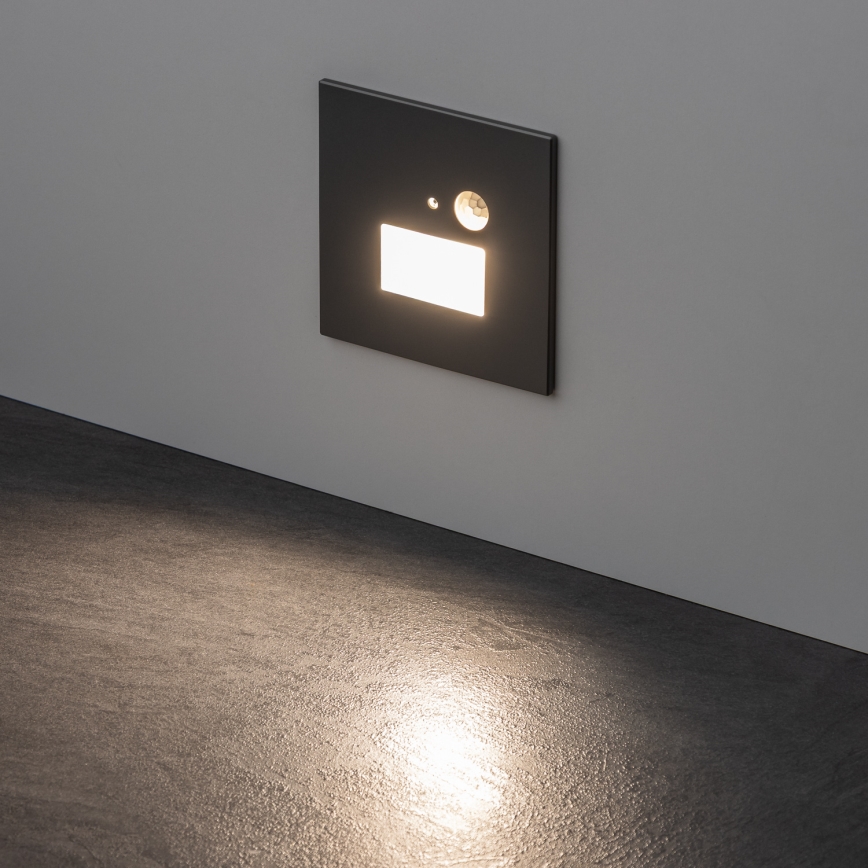 LED-светильник для лестницы с датчиком движения и сумерек LED/1,5 Вт/230 В 3000/4000/6500 К серебристый