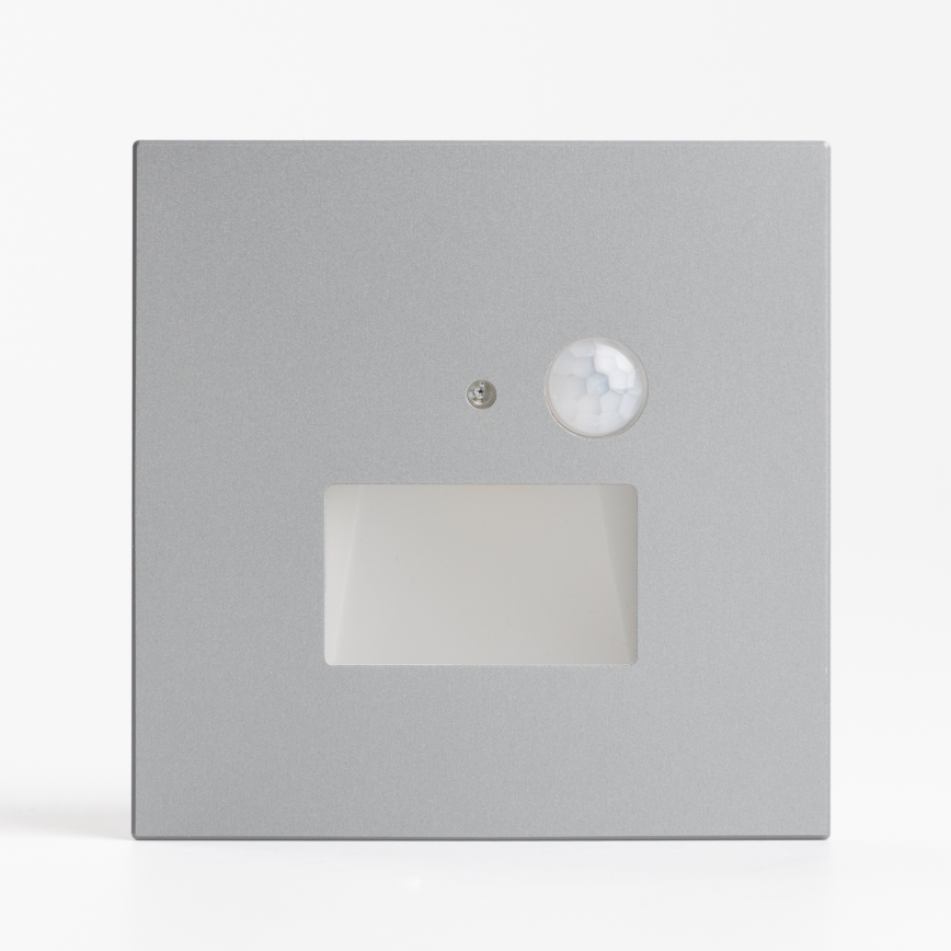 LED-светильник для лестницы с датчиком движения и сумерек LED/1,5 Вт/230 В 3000/4000/6500 К серебристый