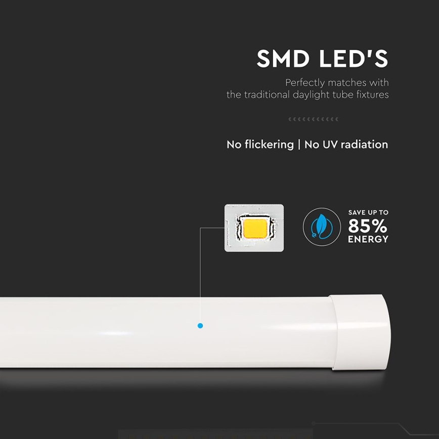 Светодиодный люминесцентный светильник LED/10W/230V 3000K 30 см белый