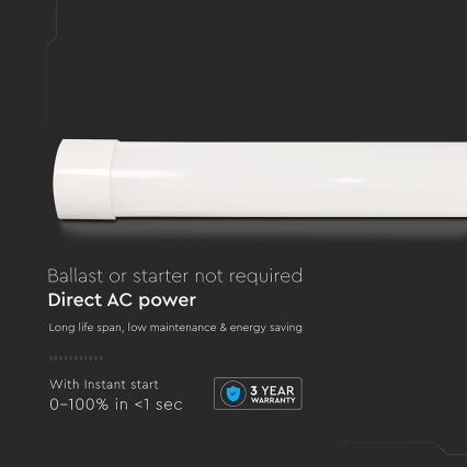 Светодиодный люминесцентный светильник LED/20W/230V 6500K 60 см белый