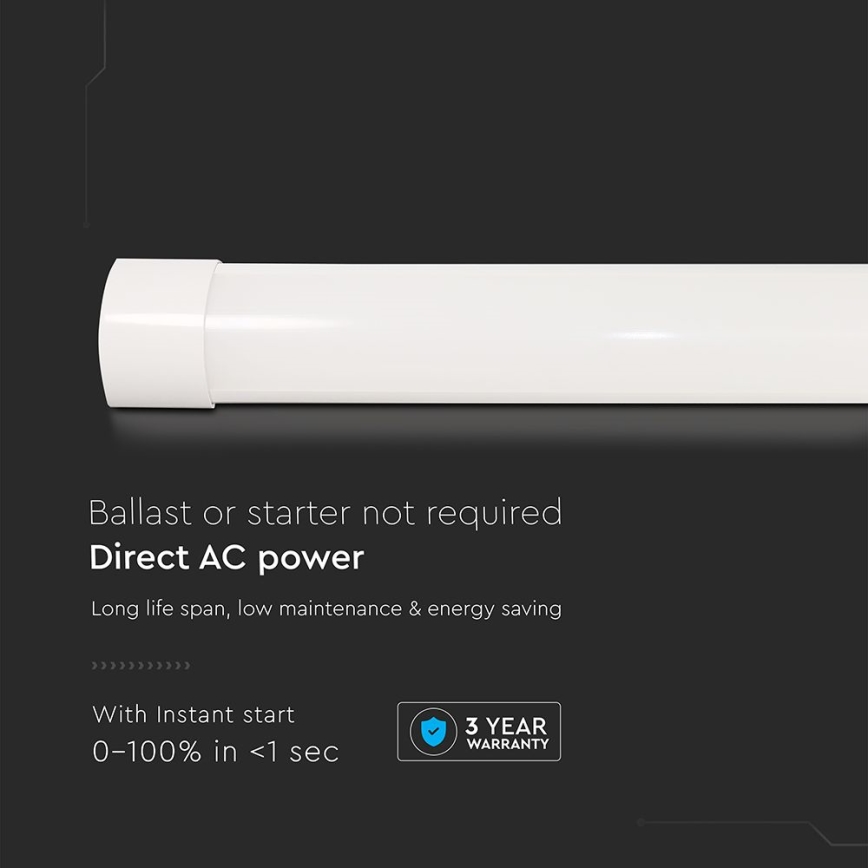 Светодиодный люминесцентный светильник LED/20W/230V 6500K 60 см белый