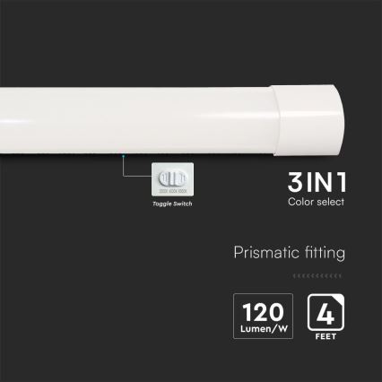 Светодиодный люминесцентный светильник LED/40W/230V 3000/4000/6500K 116 см