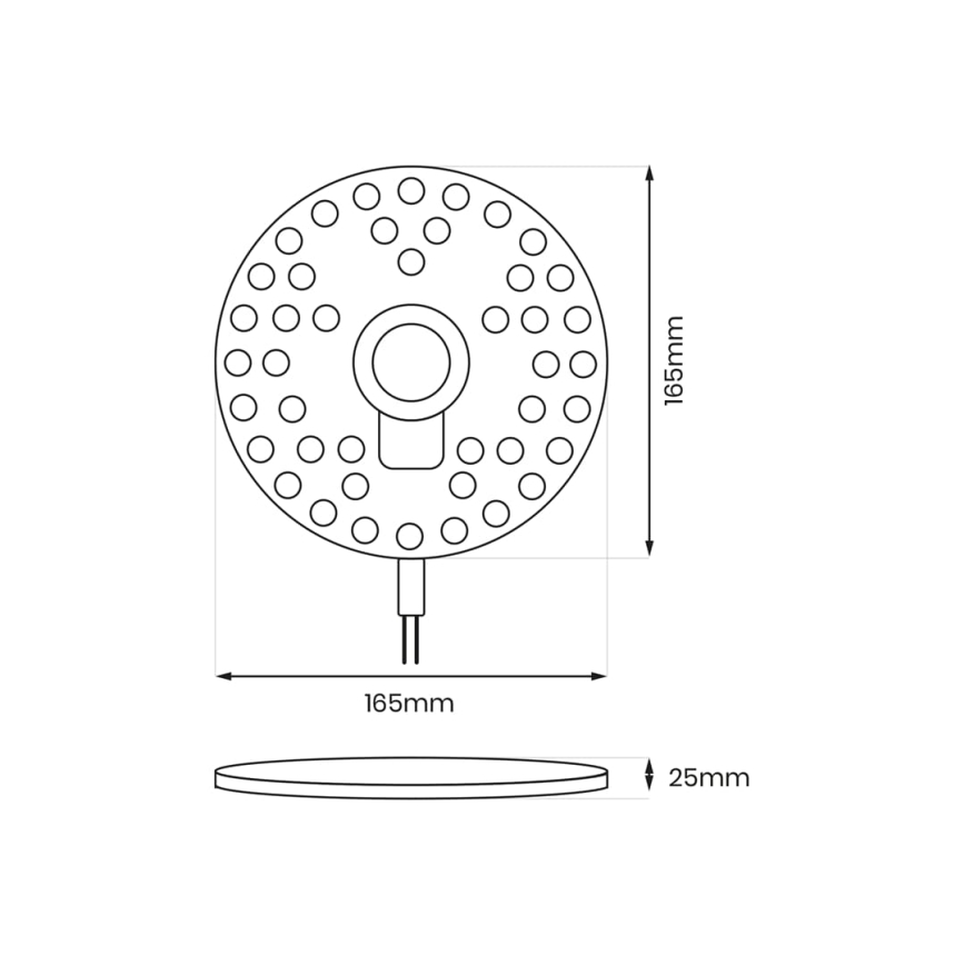 Светодиодный магнитный модуль LED/20W/230V диаметр 16,5 см 3000K