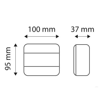 Светодиодный многофункциональный задний фонарь MULTI LED/1,5W/12V IP65 красный/оранжевый
