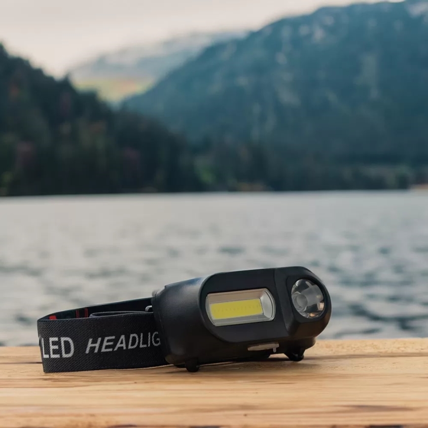 Светоди headlamp с регулируемой яркостью, аккумуляторная, 2xLED/5V, IP44, 210 лм, 2000 мАч