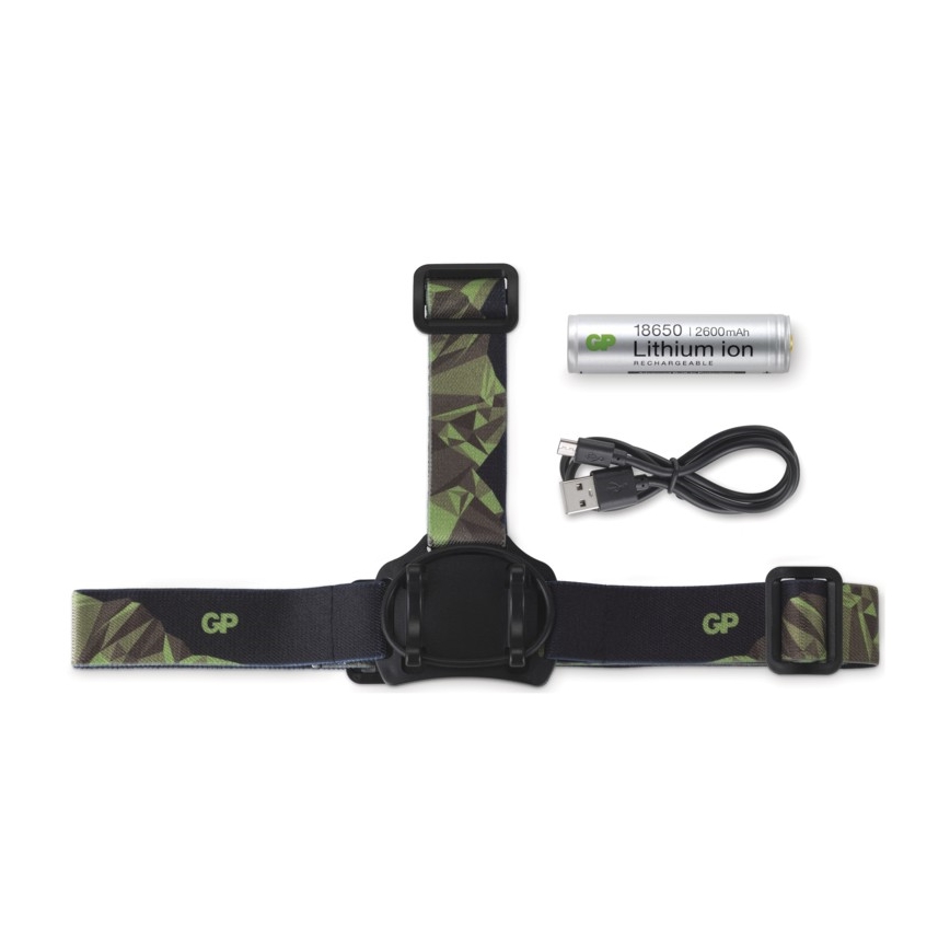 Светодиодный налобный фонарь GP DISCOVERY CHR35 LED/3,7V/2600mAh