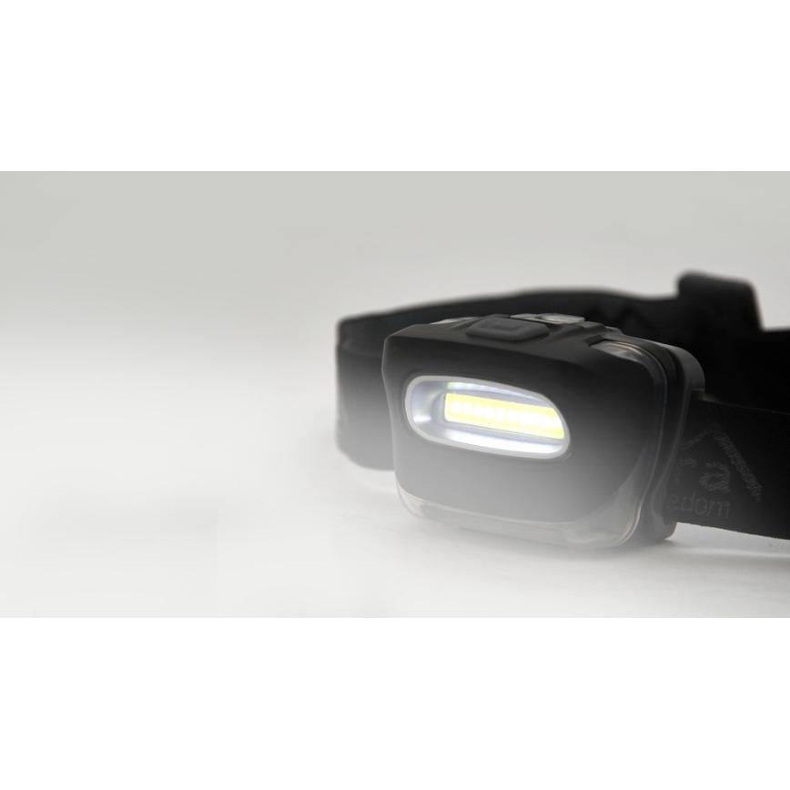 Светодиодный налобный фонарь LED/3xAAA черный