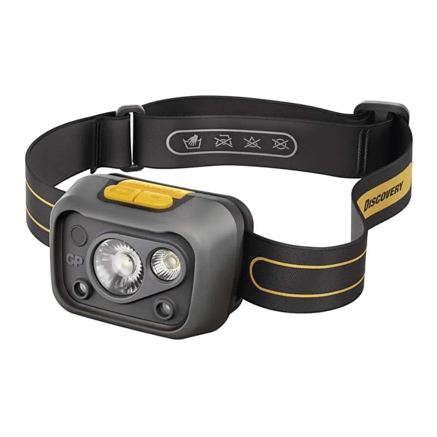 Светодиодный налобный фонарь с регулированием яркости и датчиком GP DISCOVERY CHW54 LED/3xAAA IPX5