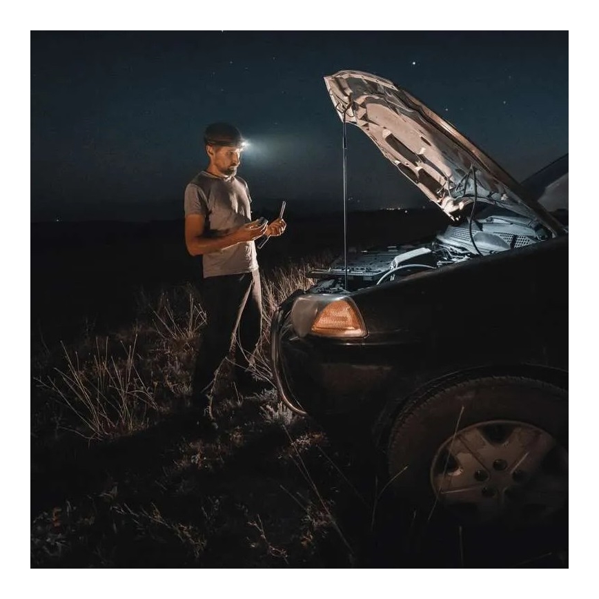 Светодиодный налобный фонарь с регулированием яркости и датчиком GP DISCOVERY CHW54 LED/3xAAA IPX5