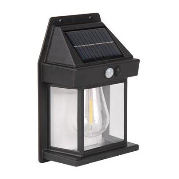 Светодиодный наружный солнечный настенный светильник с датчиком LED/1W/3,7V 1200 mAh IP65