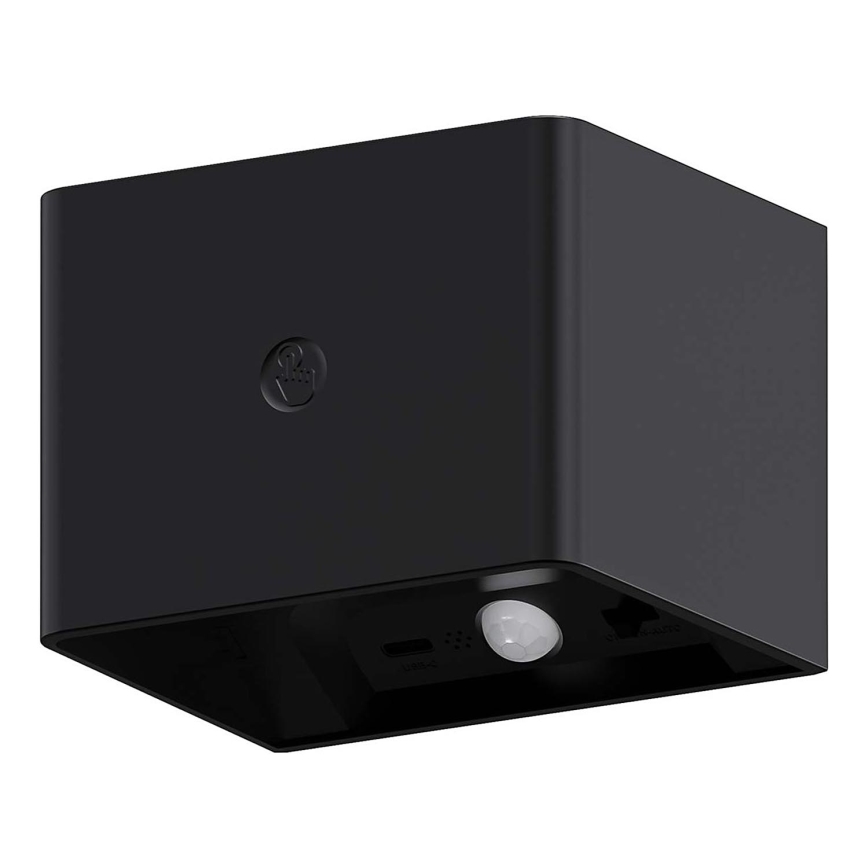 Светодиодный настенный сенсорный светильник с регулированием яркости и датчиком MIRI LED/2,5W/3,7V 3000/4000/6400K 4000 mAh черный